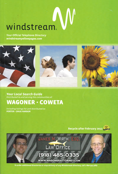 windstream phone book cover